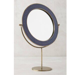 Anthropologie Vintage Cloisonne Mirror on Stand - RARE